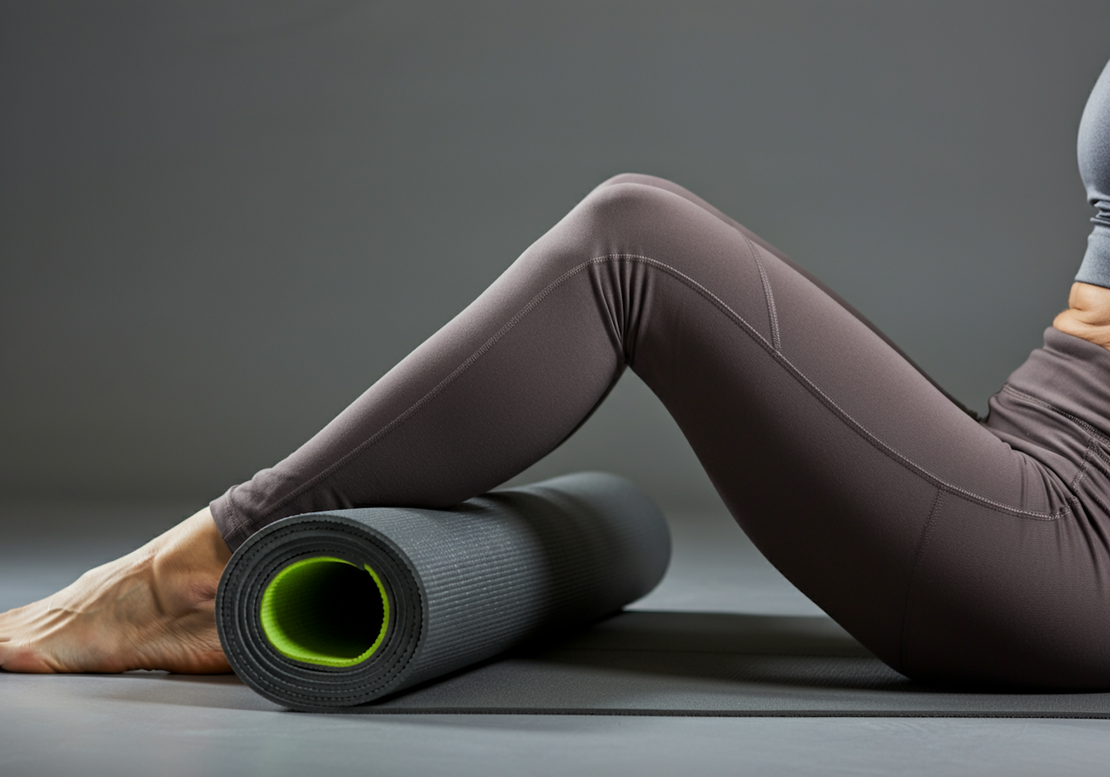 Lichtdurchflutetes Fitness- oder Yogastudio mit Personen in Bewegung